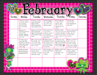 Creative teaching press monthly calendar homework